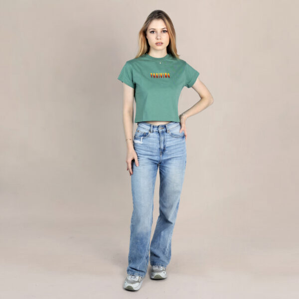 California Leaf Graphic Crop Top